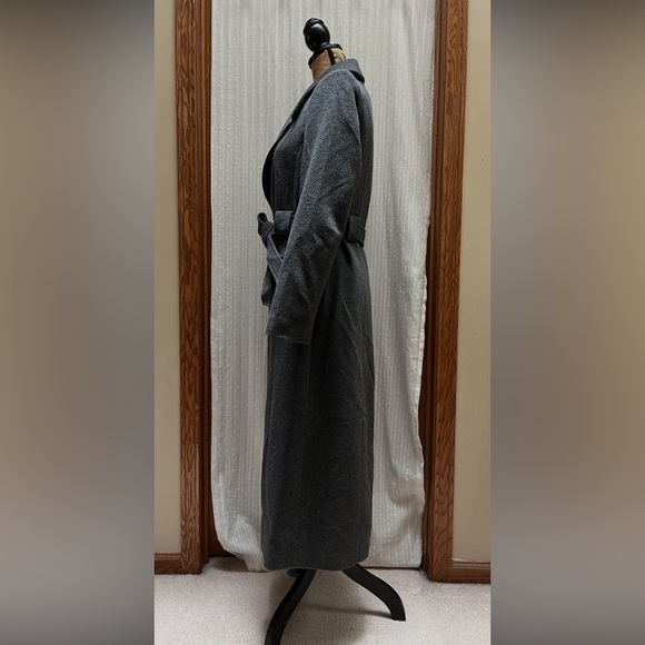 Lauren Ralph Luaren Wool Blend Belted Wrap Coat In Light Heather Size 6 - Picture 3 of 11